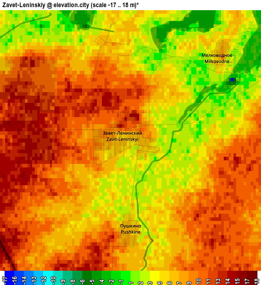 Zavet-Leninskiy elevation map