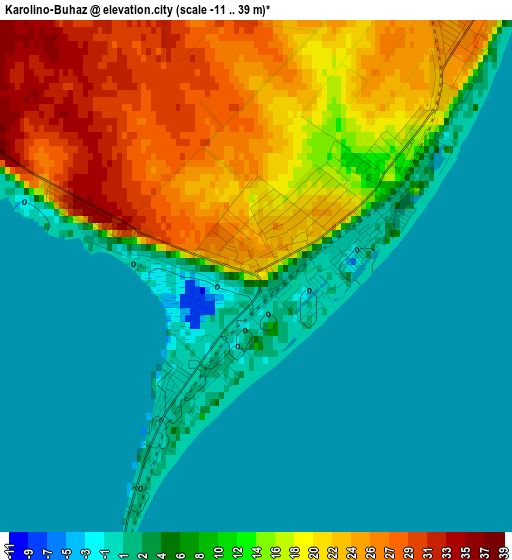 Karolino-Buhaz elevation map