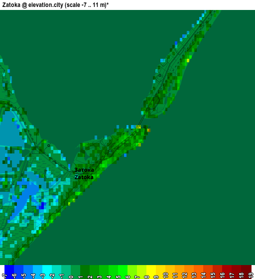 Zatoka elevation map