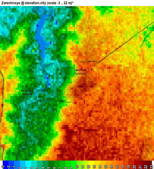 Zarechnoye elevation map