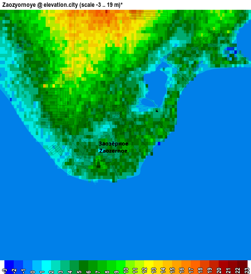 Zaozyornoye elevation map