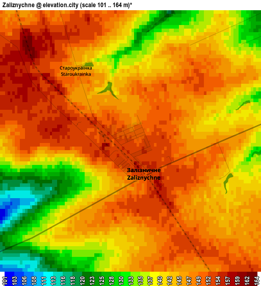 Zaliznychne elevation map