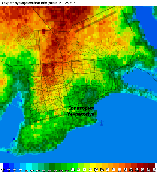 Yevpatoriya elevation map