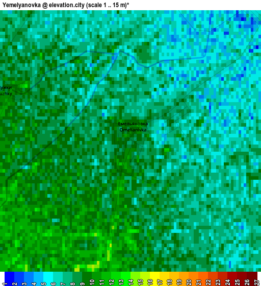 Yemelyanovka elevation map