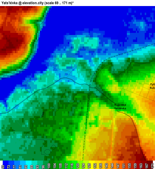 Yats’kivka elevation map