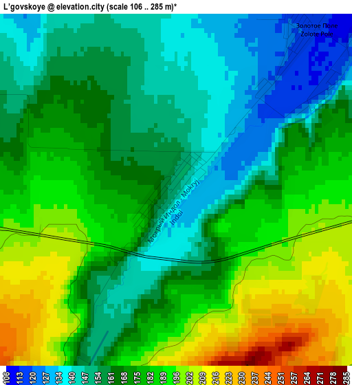 L’govskoye elevation map