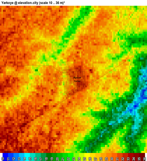 Yarkoye elevation map