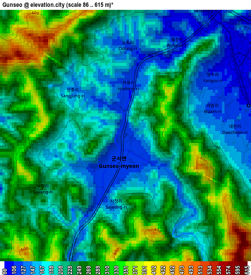 Gunseo elevation map