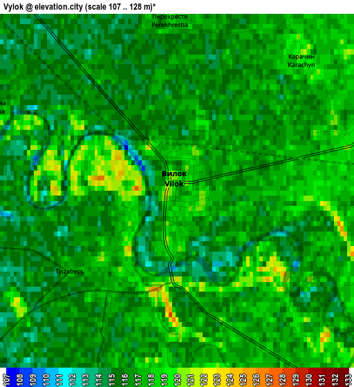 Vylok elevation map