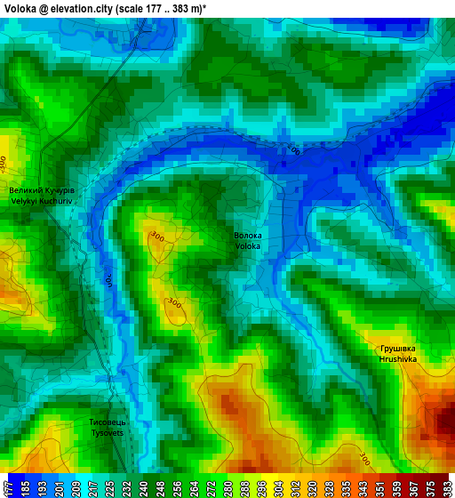 Voloka elevation map