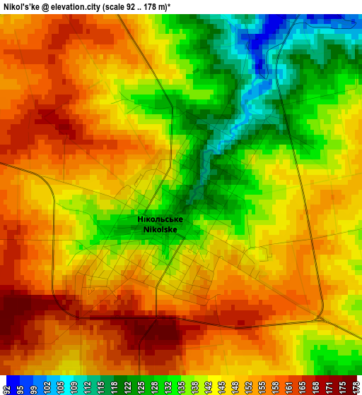 Nikol's’ke elevation map