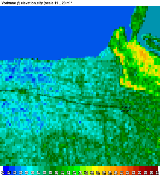 Vodyane elevation map