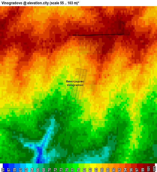 Vinogradovo elevation map