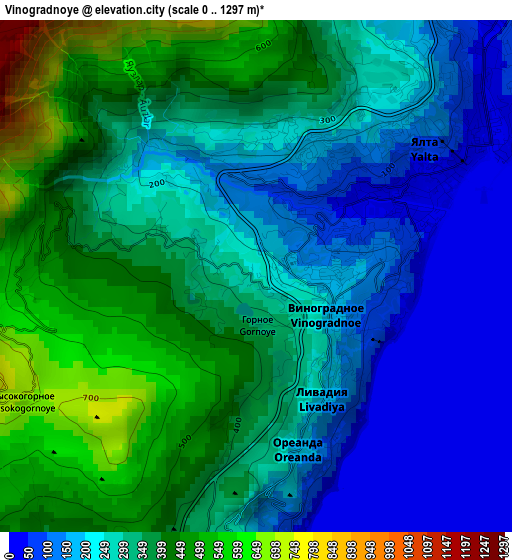 Vinogradnoye elevation map