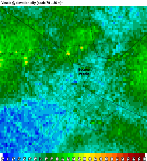 Vesele elevation map