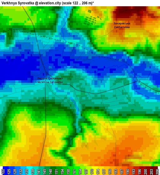 Verkhnya Syrovatka elevation map