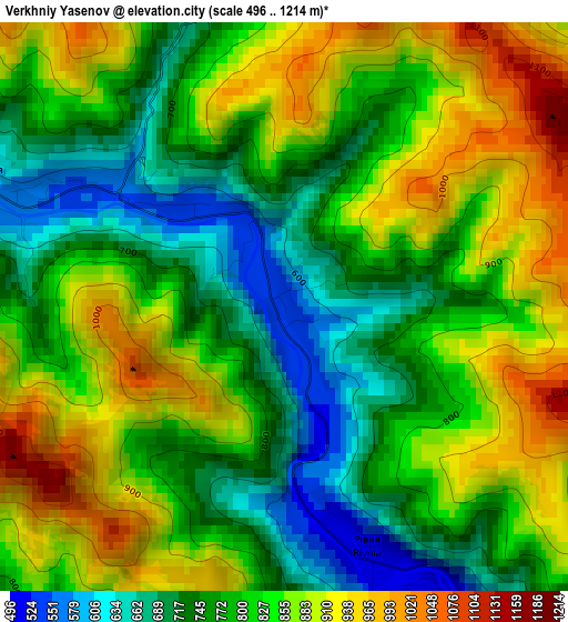 Verkhniy Yasenov elevation map