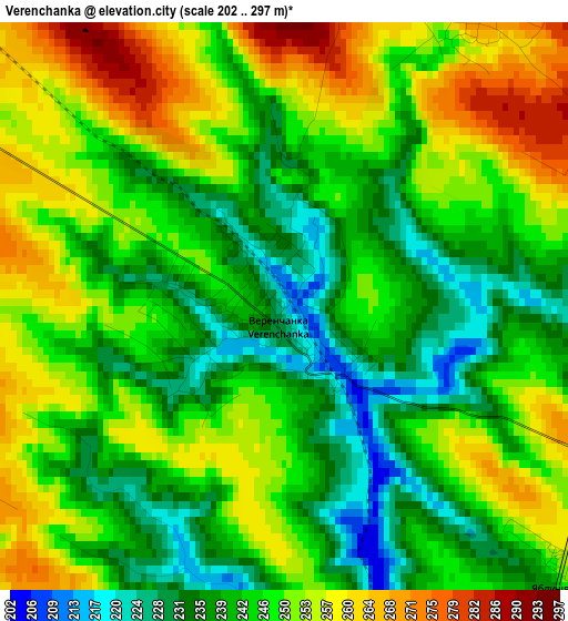 Verenchanka elevation map