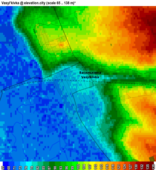 Vasyl’kivka elevation map