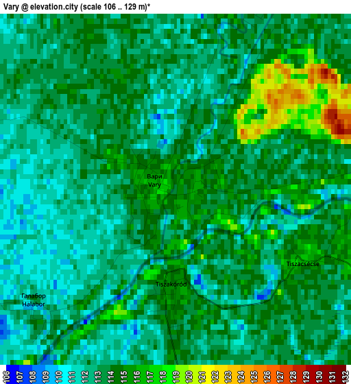 Vary elevation map