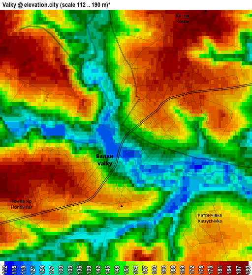 Valky elevation map