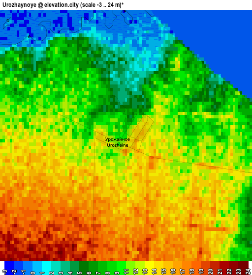 Urozhaynoye elevation map