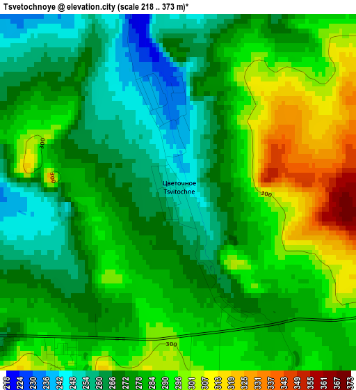 Tsvetochnoye elevation map