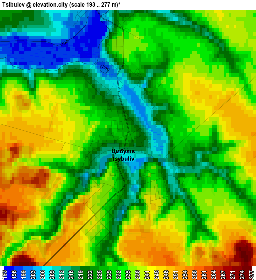 Tsibulev elevation map