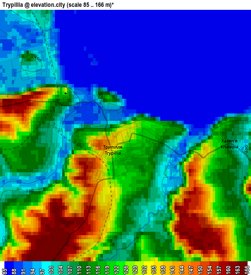 Trypillia elevation map