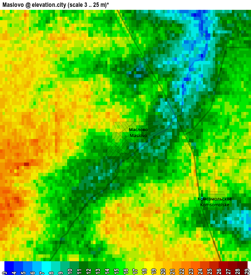 Maslovo elevation map