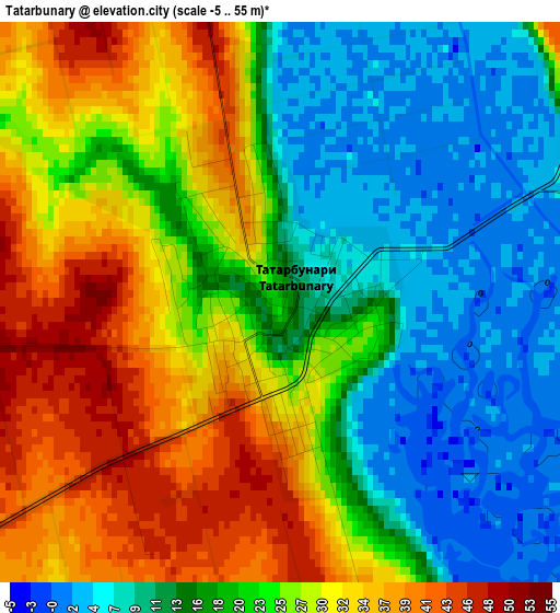 Tatarbunary elevation map