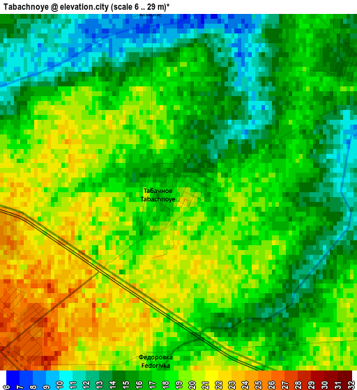 Tabachnoye elevation map