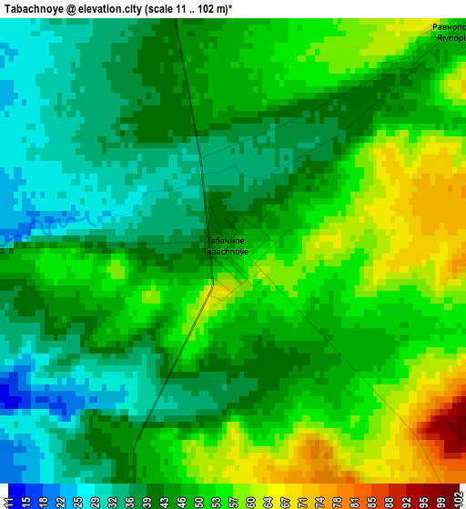 Tabachnoye elevation map