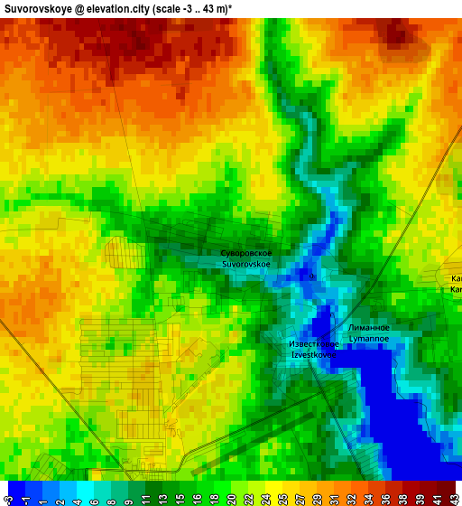 Suvorovskoye elevation map