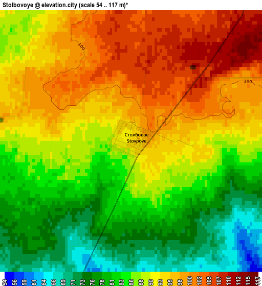 Stolbovoye elevation map