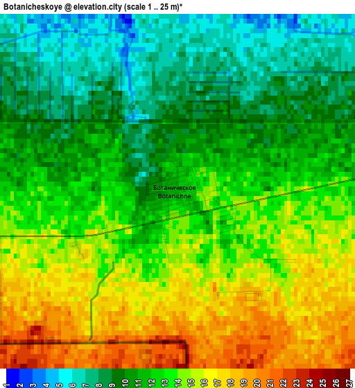 Botanicheskoye elevation map