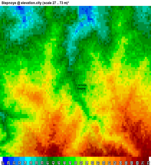 Stepnoye elevation map