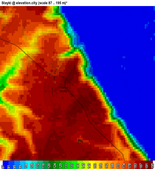 Stayki elevation map