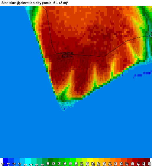 Stanislav elevation map