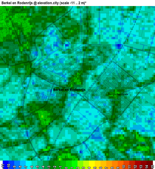 Berkel en Rodenrijs elevation map