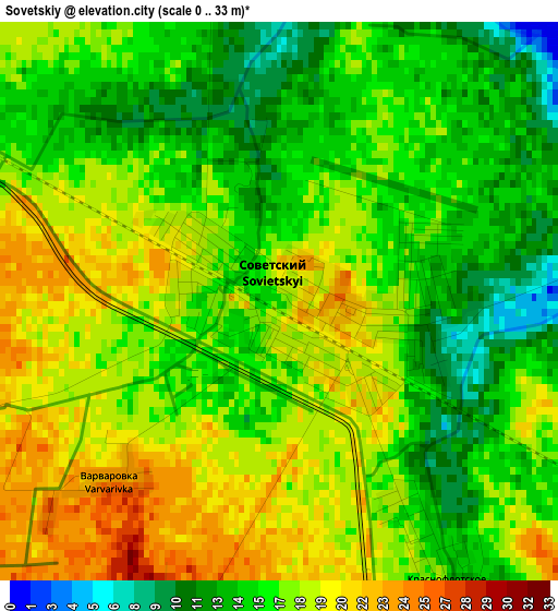 Sovetskiy elevation map