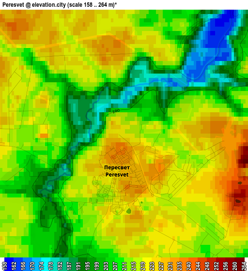 Peresvet elevation map