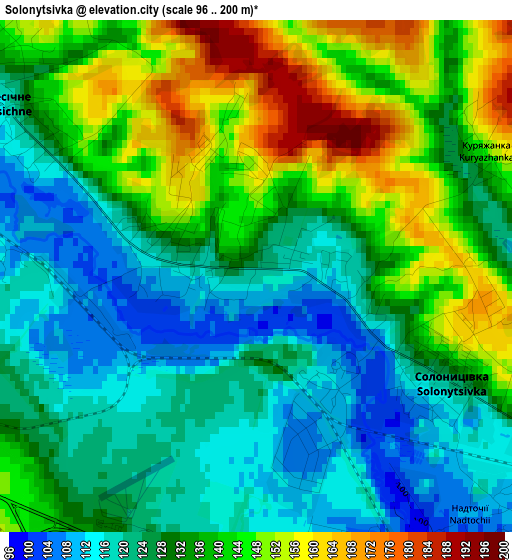 Solonytsivka elevation map