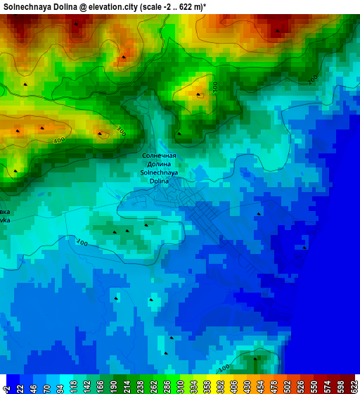 Solnechnaya Dolina elevation map