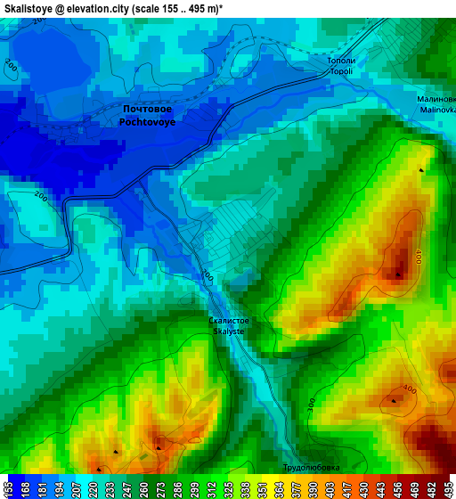 Skalistoye elevation map