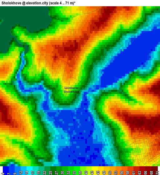 Sholokhove elevation map