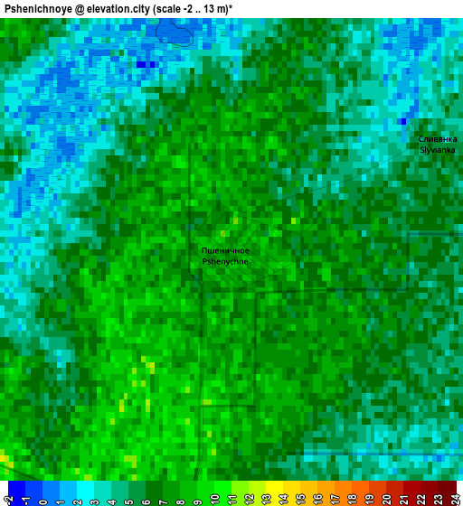 Pshenichnoye elevation map