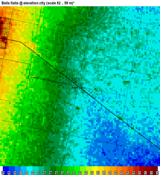 Bella Italia elevation map