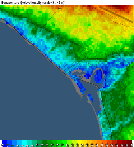 Bonaventure elevation map