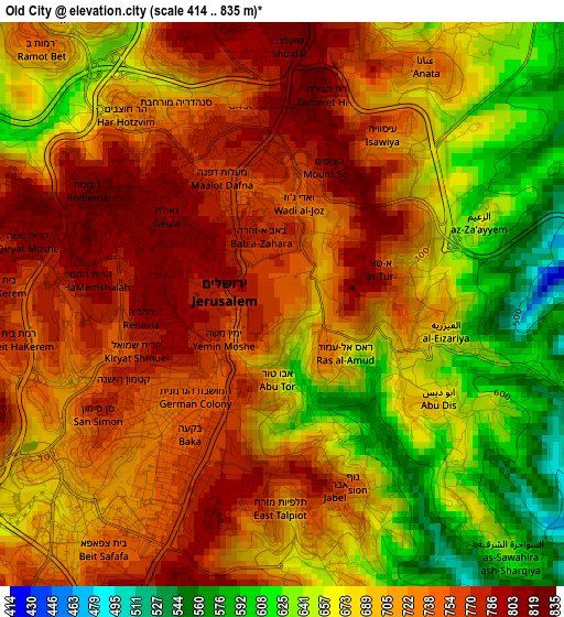 Old City elevation map